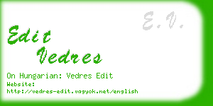 edit vedres business card